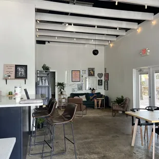 the interior of a coffee shop
