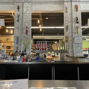 View into the Provisions market while sitting at the bar in the hotel lobby.