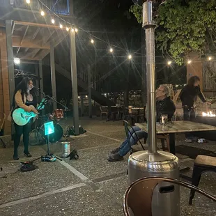 Outdoor area with live music