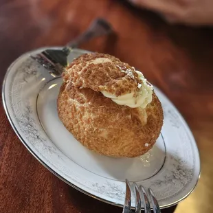 Coconut lime cream puff
