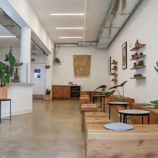the interior of a coffee shop