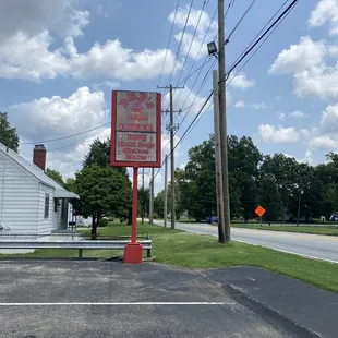 a sign in the foreground