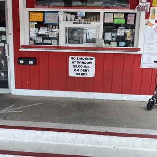 a scooter parked outside