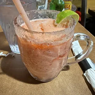 Frozen strawberry margarita