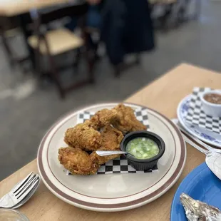 Ko' Ko' Wings (dry spice fried chicken with lemon fina'dene sauce)