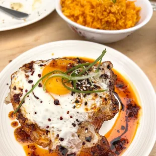 Tamale with fried egg