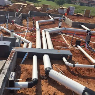 Under slab duct work.