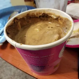 Caking on ice cream!