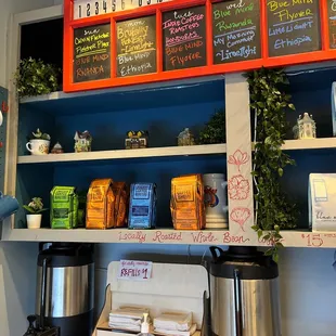 Self serve coffee area