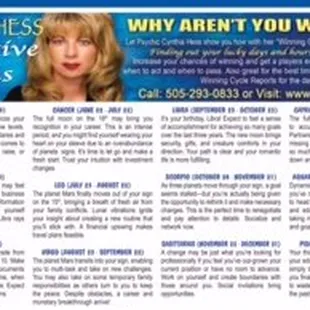 Astrology Columnist for     Newspaper and Magazines.