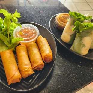 Egg &amp; Spring Rolls