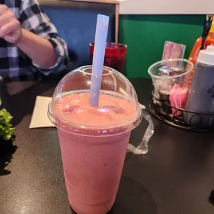 Strawberry smoothie.  So tasty!!