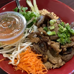 Grilled Beef 9A. VERMICELLI WITH GRILL PORK- BUN THIT NUONG