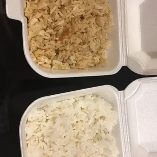 Steamed and fried rice