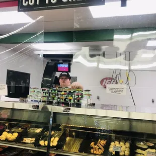 Tackle at the meat counter! Love it.