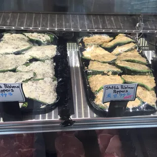 a variety of food items