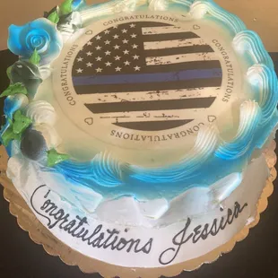 Police Academy graduation cake