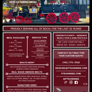 Our 2025 Catering Menu