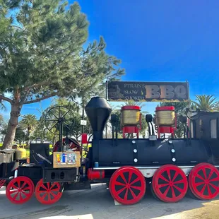The train at one of our favorite event venues, Whispering Lakes Golf Course