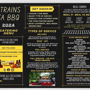 Our 2024 Catering Menu- added desserts, beverages &amp; Vegan + Vegetarian Options!