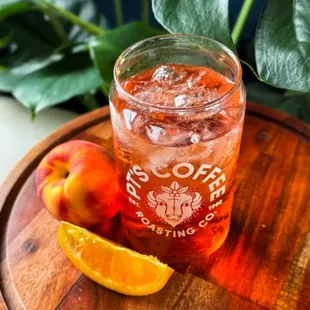 Peach Tangerine Italian Soda (Summer 2024 seasonal beverage)