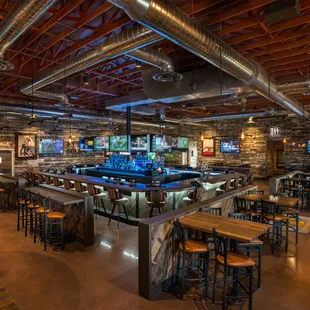 the bar and dining area