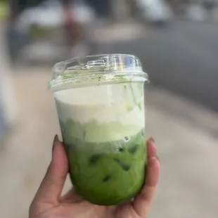 Matcha Einspanner ($10)