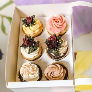 a box of cupcakes