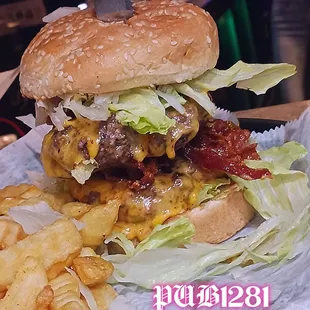 Fred's big boy with bacon