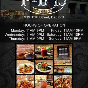 a flyer for the pub 15 hours of operation