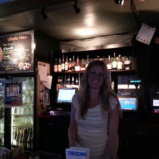Melissa tending bar :-D