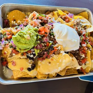Nachos with carne asada