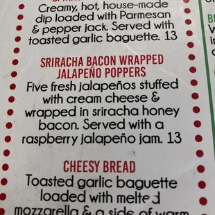 Menu description of the best ever jalapeño poppers