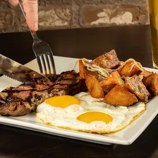 Late Night Prime Steak and Eggs Special