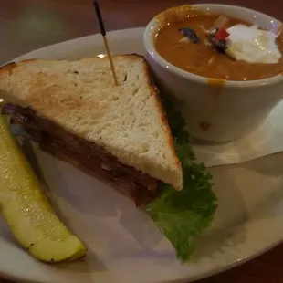 Mix and match half blt and cup of chicken tortilla soup