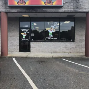 the front of the restaurant