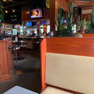 View from the booths