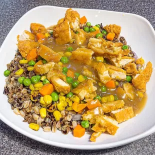 Fried Chicken &amp; Wild Rice Casserole
