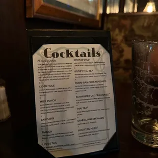 Cocktail Menu