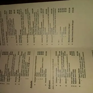 Menu, January 2013