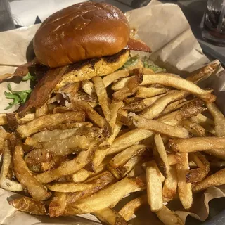 Salmon Cake BLT Sandwich