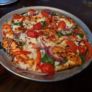 Gluten free Baja Chihuahua pizza