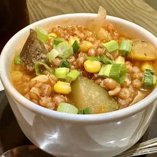 Vegetable Soup with faro wheat