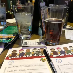Trivia night at the pub on pearl