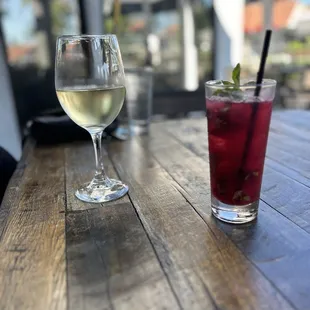 SB Crossings, and Strawberry Farms vodka cocktail.