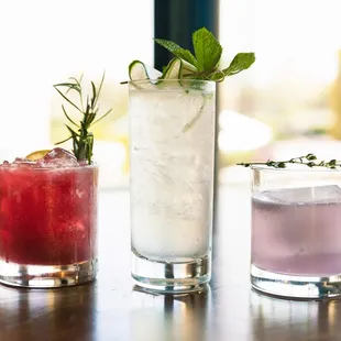 Some signature craft cocktails