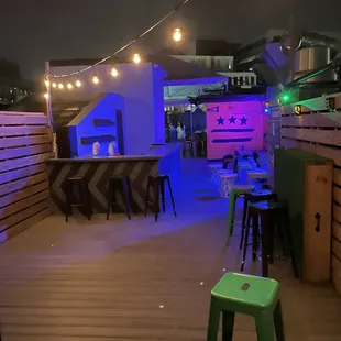 Upstairs rooftop, well spaced out