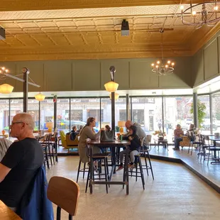 people sitting at the bar