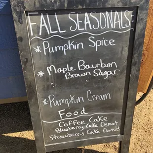 Public Coffee Co:  Fall Menu (17 Oct 2020)
