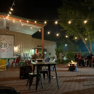 outdoor seating and fire pit